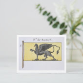 Maritieme vlag met Griffin Emblem die de Rost aand Briefkaart (Staand voorkant)