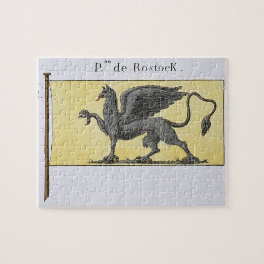 Maritieme vlag met Griffin Emblem die de Rost aand Legpuzzel (Horizontaal)