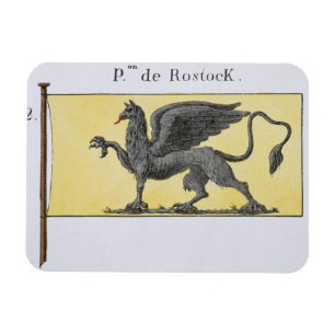 Maritieme vlag met Griffin Emblem die de Rost aand Magneet