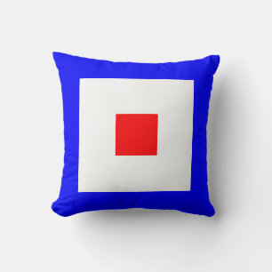 Maritieme vlag W — Whiskey Kussen