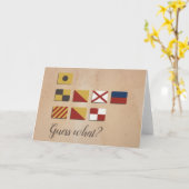 Maritieme Vlaggen Valentijnsdag Ik hou van jou Kaart (Gele Bloem)