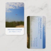 Maritieme vlieger natuurlijke zandduin reisagent s visitekaartje (Voorkant / Achterkant)