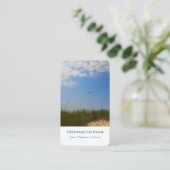 Maritieme vlieger natuurlijke zandduin reisagent s visitekaartje (Staand voorkant)