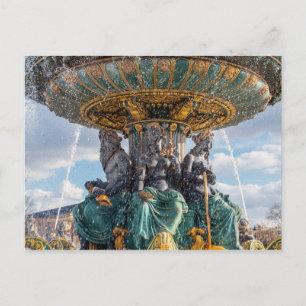 Maritiene fontein op de place de la Concorde - Par Briefkaart