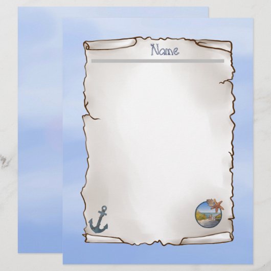 Maritim  notizblock briefhoofd (Voorkant / Achterkant)