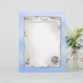 Maritim notizblock briefhoofd (Staand voorkant)