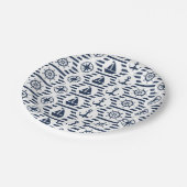 Maritime In Blue Pattern Papieren Bordje (Gekanteld)