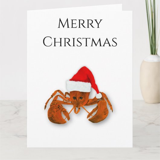 Maritime Santa Claus Lobster Kaart (Voorkant)