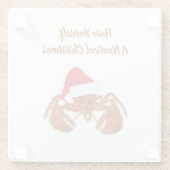Maritime Santa Lobster Glazen Onderzetter (Achterkant)