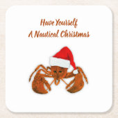 Maritime Santa Lobster Kartonnen Onderzetters (Voorkant)