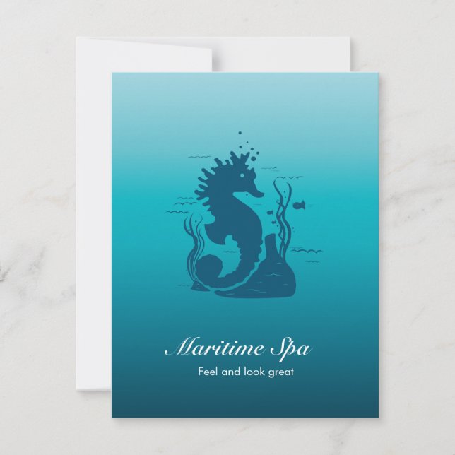 MARITIME SPA SEAHORSE ALGA EN CORALS BLUE (Voorkant)