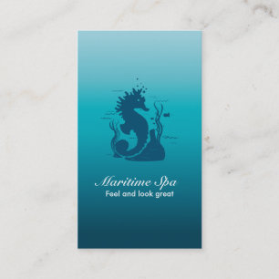MARITIME SPA SEAHORSE ALGA EN CORALS BLUE VISITEKAARTJE