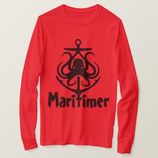 Maritimer Anchor octopus Nautical Lighthouse Route T-shirt (Design voorkant)