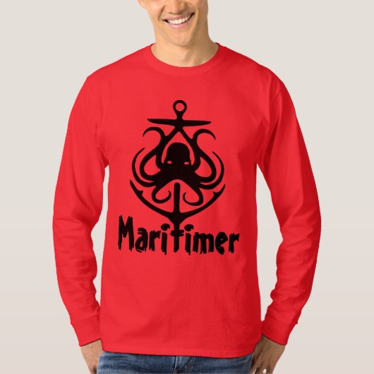 Maritimer Anchor octopus Nautical Lighthouse Route T-shirt (Voorkant)