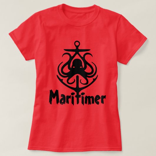 Maritimer Anchor octopus Nautical Lighthouse Route T-shirt (Design voorkant)
