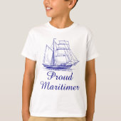 Maritimer T-shirts zeemanserend schip (Voorkant)