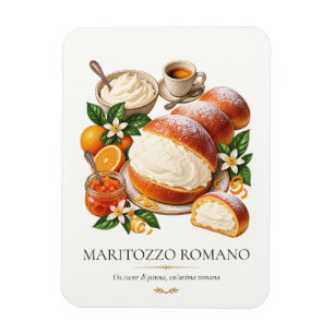 Maritozzo Romano – Klassiek Italiaans Dessert Magneet