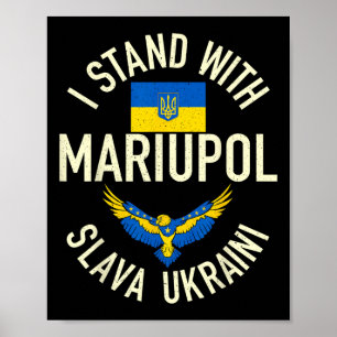 Mariupol Oekraine Vintage Ik Sta Met Mariupol Ukr Poster