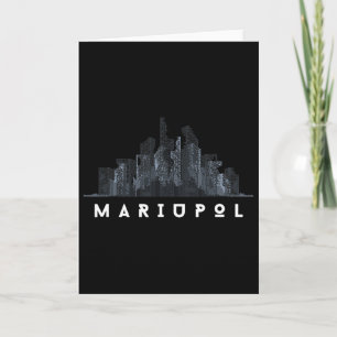 Mariupol Oekraine Vlag Oekraïense Stad Cyrillisch  Kaart