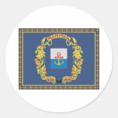 Mariupol Ukraine Flag Ronde Sticker (Voorkant)