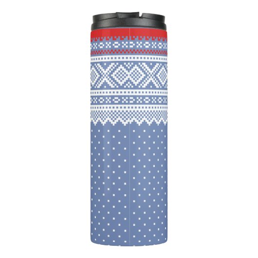 Mariusgenser Sweater Pattern Thermosbeker (Achterkant)