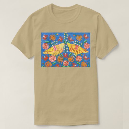 Mariya Prymachenko Pigeons 1968 T-shirt (Design voorkant)