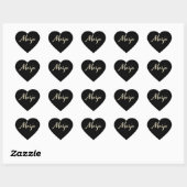 Marja white gold Handwriting Aufkleber Herz Hart Sticker (Vel)