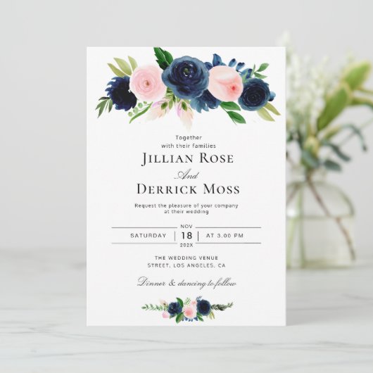 marjoen en brutale bruiloft kaart (Staand voorkant)