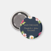 marjoen en goudbloemen waterverf bruiloft magneet (Voorkant / Achterkant)