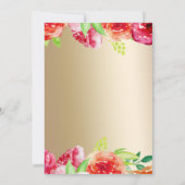 marjoen en goudbloemen waterverf bruiloft save the date (Achterkant)