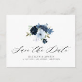 marjoen en lichtblauwe floraal , met uitzondering  briefkaart (Voorkant)