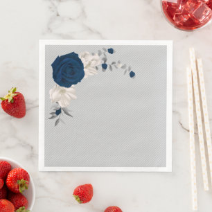 marjoen en witte bloemen grijze achtergrond bruilo servet