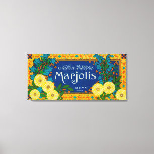 Marjolis Soap LabelParis, Frankrijk Canvas Afdruk