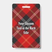 Marjoribanks Clan Tartan Badge (Achterkant)