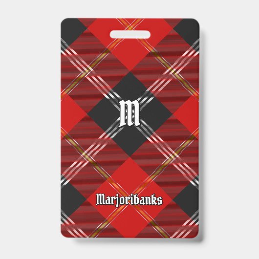 Marjoribanks Clan Tartan Badge (Voorzijde)
