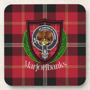 Marjoribanks Schotse Clan Tartan & Wapen Bier Onderzetter