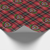 Marjoribanks Scottish Clan Tartan & Crest Cadeaupapier (Hoek)