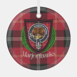 Marjoribanks Scottish Clan Tartan & Crest Glas Ornament