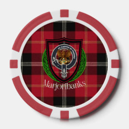 Marjoribanks Scottish Clan Tartan & Crest Poker Chips