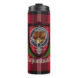 Marjoribanks Scottish Clan Tartan & Crest Thermosbeker