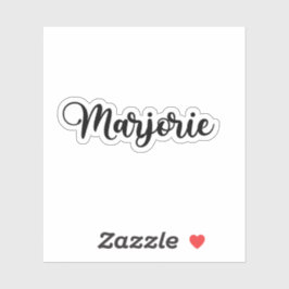 Marjorie Naam - Handgeschreven kalligrafie Sticker