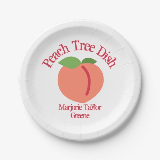 Marjorie Taylor Greene Peach Tree Dish Paper Bord (Voorkant)