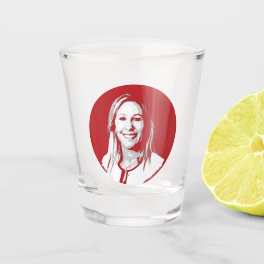 Marjorie Taylor Greene Shot Glas (Voorkant)