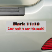 Mark 10:11 Zeg het opnieuw Bumpersticker (Op auto)