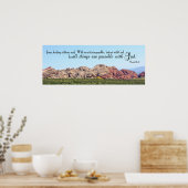 Mark 10:27 Poster (Keuken)