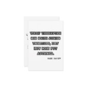 Mark 10:9 KJV Bijbel Schrift Groet Kaart (Voorkant / Achterkant in situ)