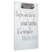 Mark 10:9 Marriage Bible Verse Klembord (Rechts)
