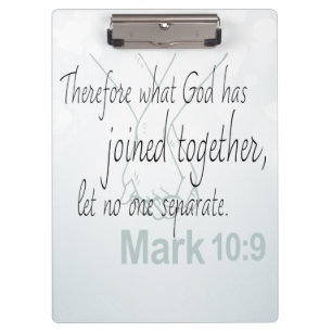 Mark 10:9 Marriage Bible Verse Klembord