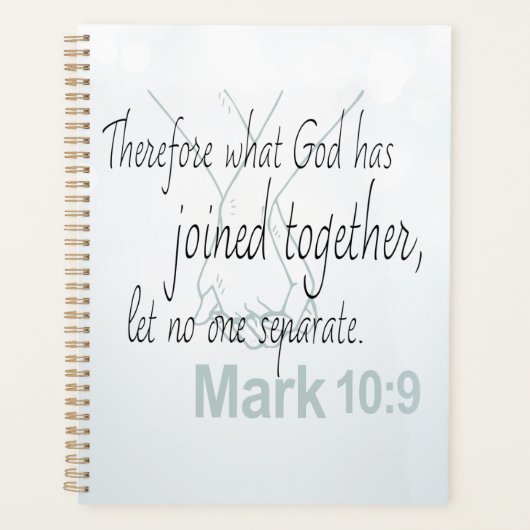 Mark 10:9 Marriage Bible Verse Planner (Voorkant)