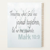 Mark 10:9 Marriage Bible Verse Planner (Achterkant)